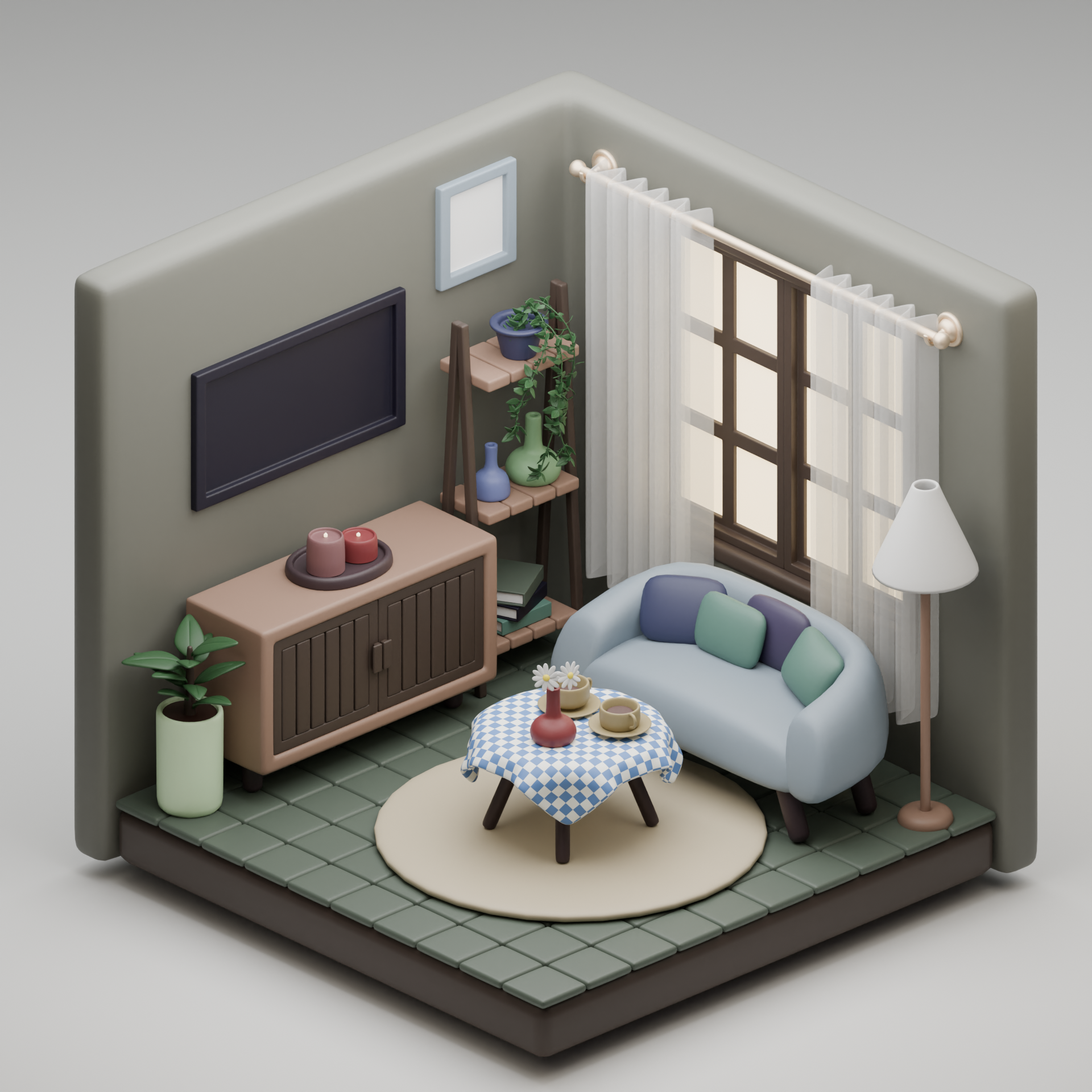 Isometric Living room